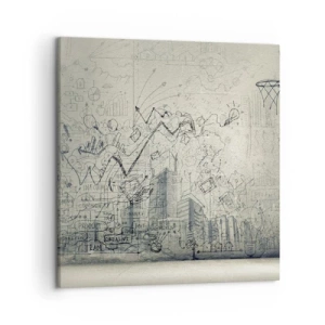 Tablou pe pânză - Minunata mea viață de oraș - 50x50 cm