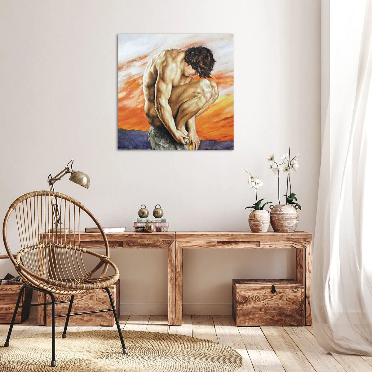 Tablou pe pânză - Ascultându-se pe sine - 60x60 cm