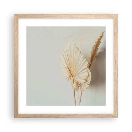 Poster în ramă de stejar deschis - Când este nevoie de ușurare - 40x40 cm