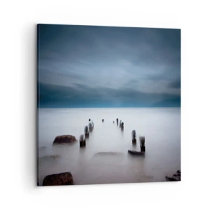 Tablou pe pânză - Un lac în ceața calmă - 50x50 cm