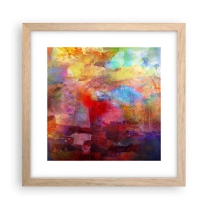 Poster în ramă de stejar deschis - O privire în interiorul curcubeului - 30x30 cm