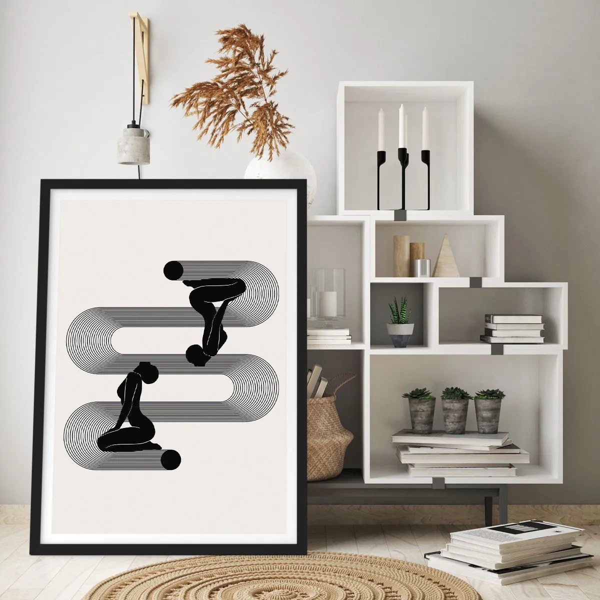 Poster în ramă neagră - Simetrie senzuală - 61x91 cm