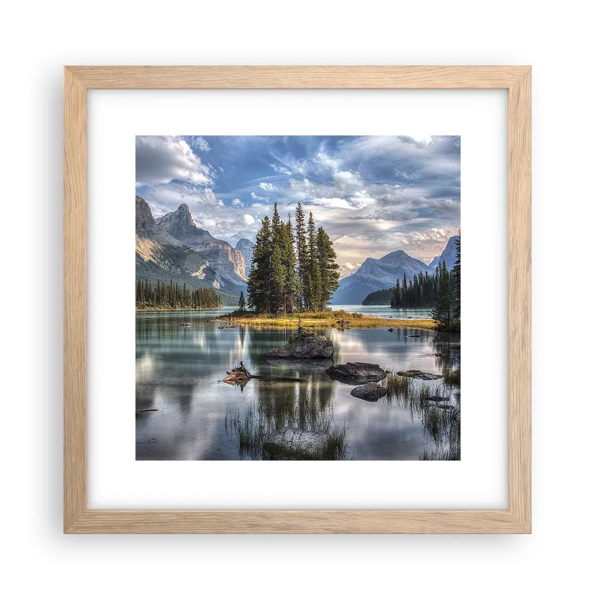 Poster în ramă de stejar deschis - La o apă mare și limpede… - 30x30 cm