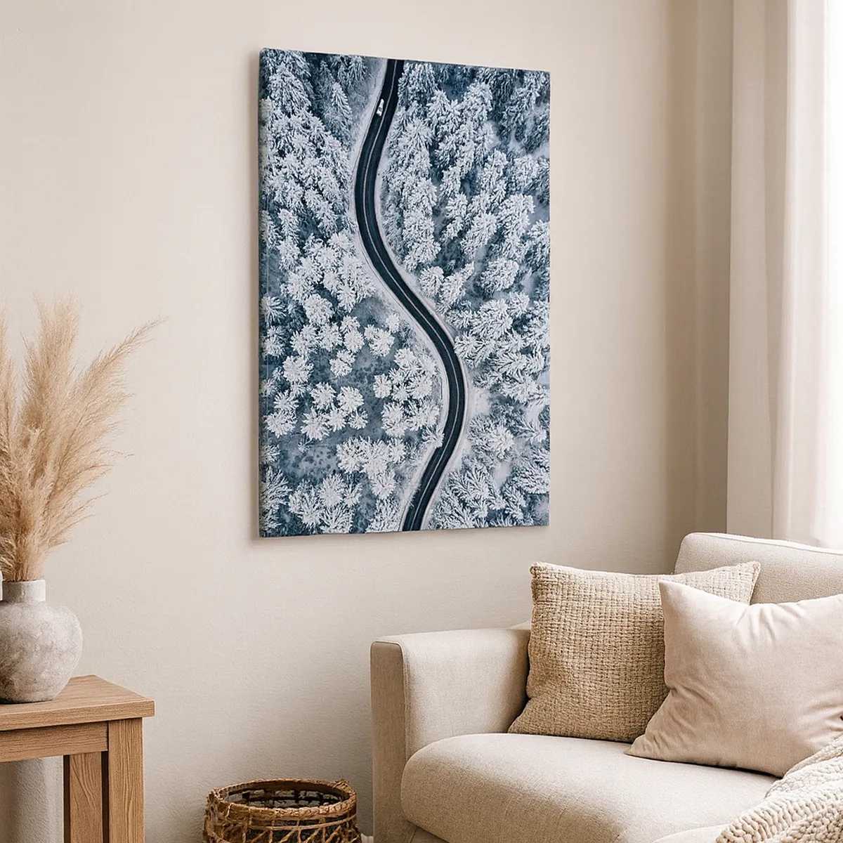 Tablou pe pânză - Prin pădurea de iarnă - 50x70 cm