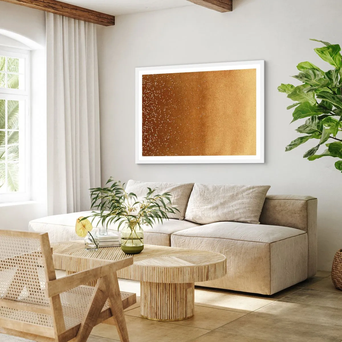 Poster în ramă albă - Nașterea luminii - 100x70 cm