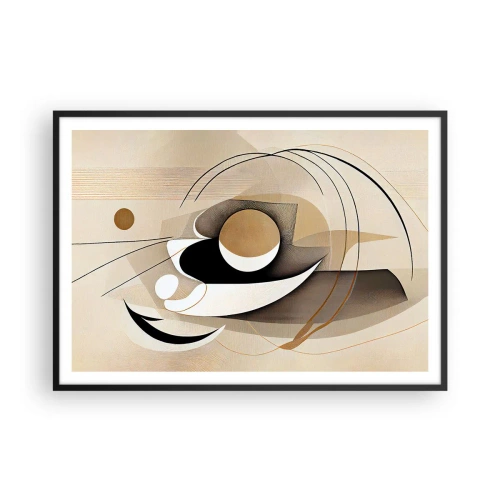 Poster în ramă neagră - Compoziție - nucleu - 100x70 cm