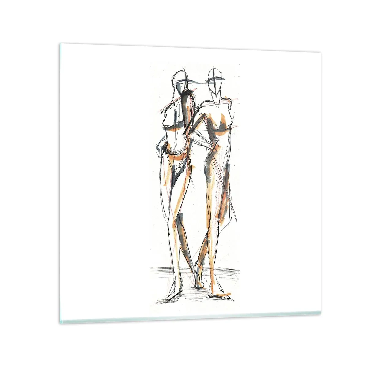 Tablou pe sticlă - Un studiu de farmec - 40x40 cm