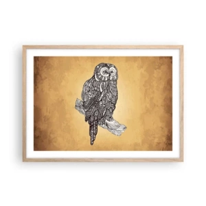 Poster în ramă de stejar deschis - Ornamente complicate de înțelepciune - 70x50 cm