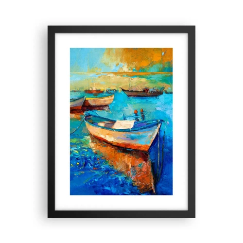 Poster în ramă neagră - Într-un golf de aur - 30x40 cm