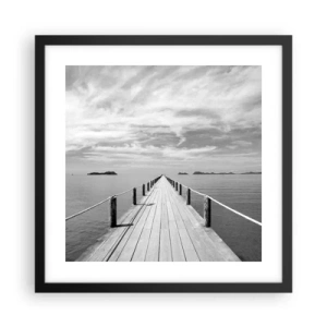 Poster în ramă neagră - Ce zici de o călătorie... - 40x40 cm