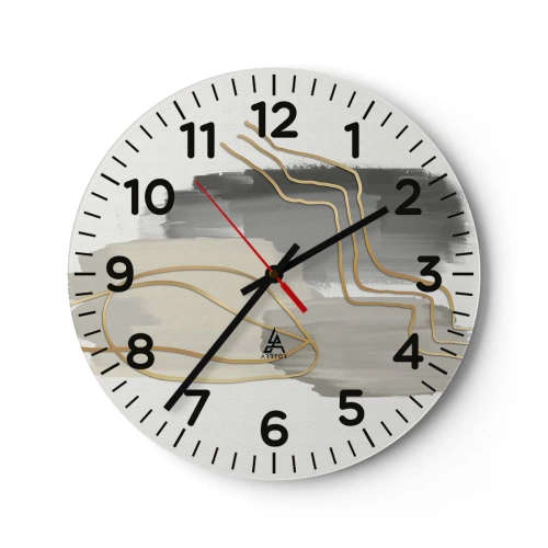 Ceas de perete - Ceas pe sticlă - Persistență și mișcare - 40x40 cm