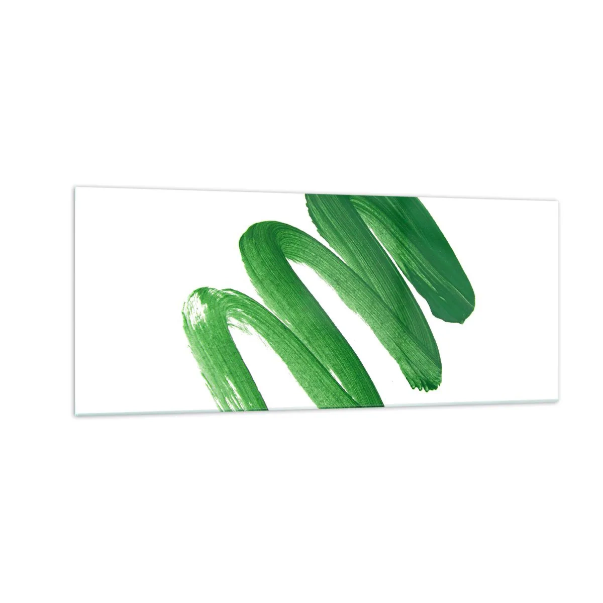 Tablou pe sticlă - Glumă verde - 100x40 cm