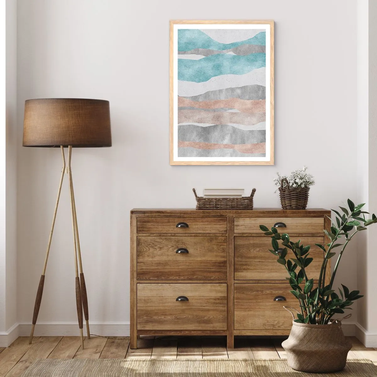 Poster în ramă de stejar deschis - Studiu de proximitate - 30x40 cm