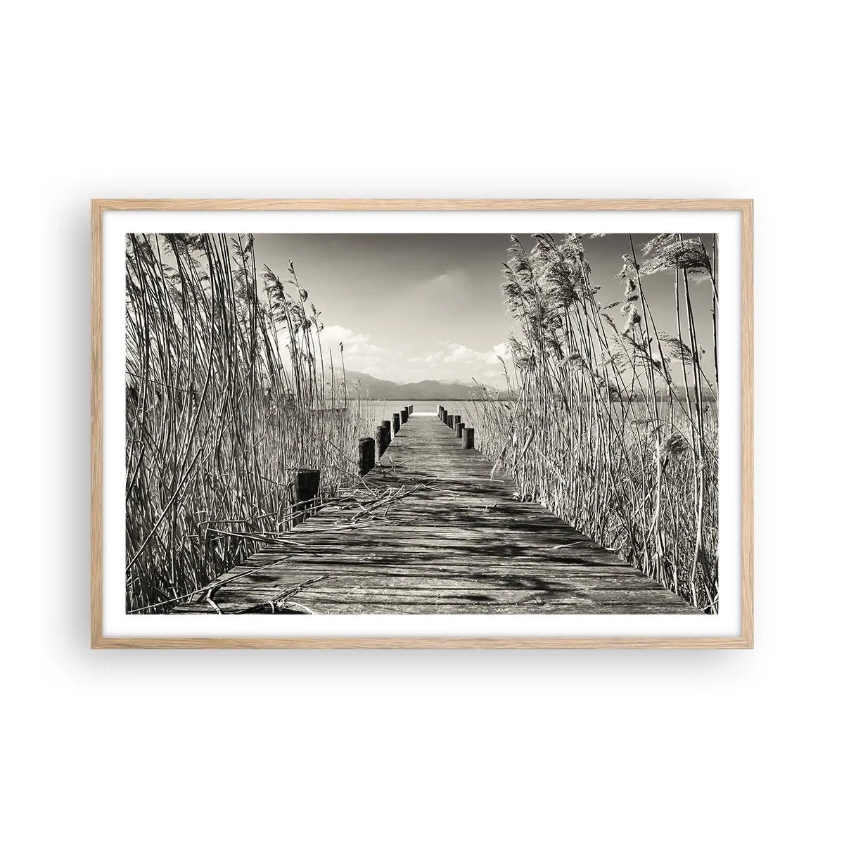 Poster în ramă de stejar deschis - În intimitatea ierburilor - 91x61 cm