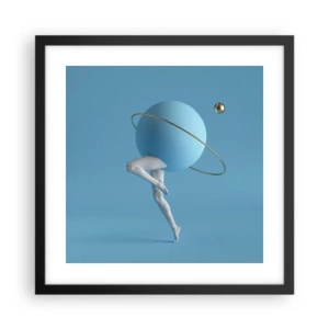 Poster în ramă neagră - Și planetele o iau razna - 40x40 cm