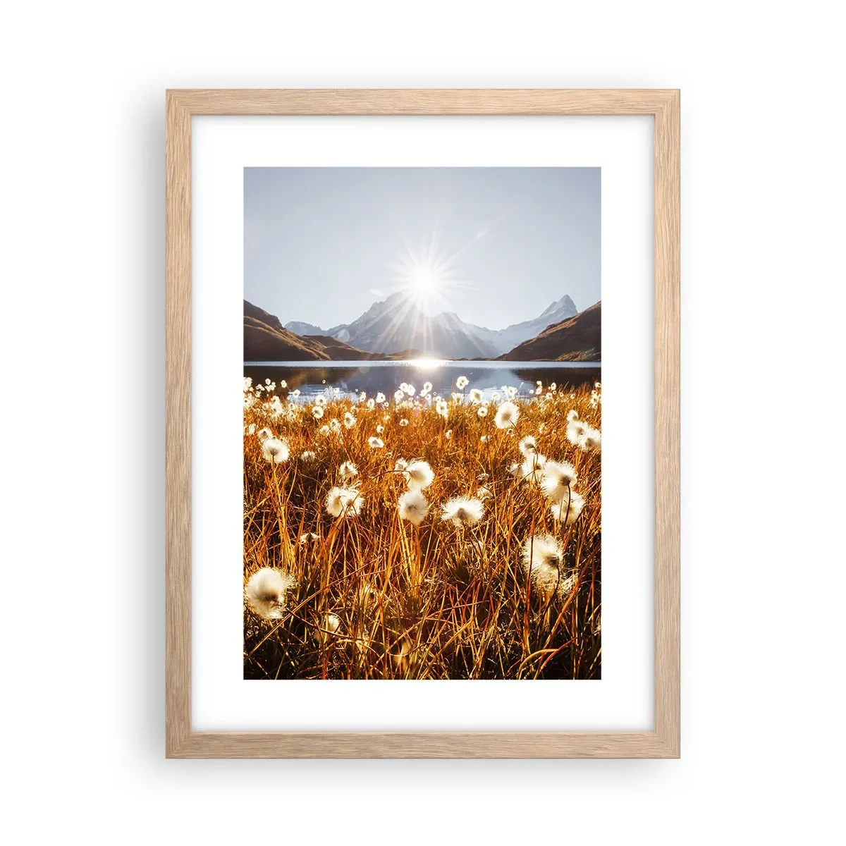 Poster în ramă de stejar deschis - Duritatea rocilor, moliciunea ierbii - 30x40 cm