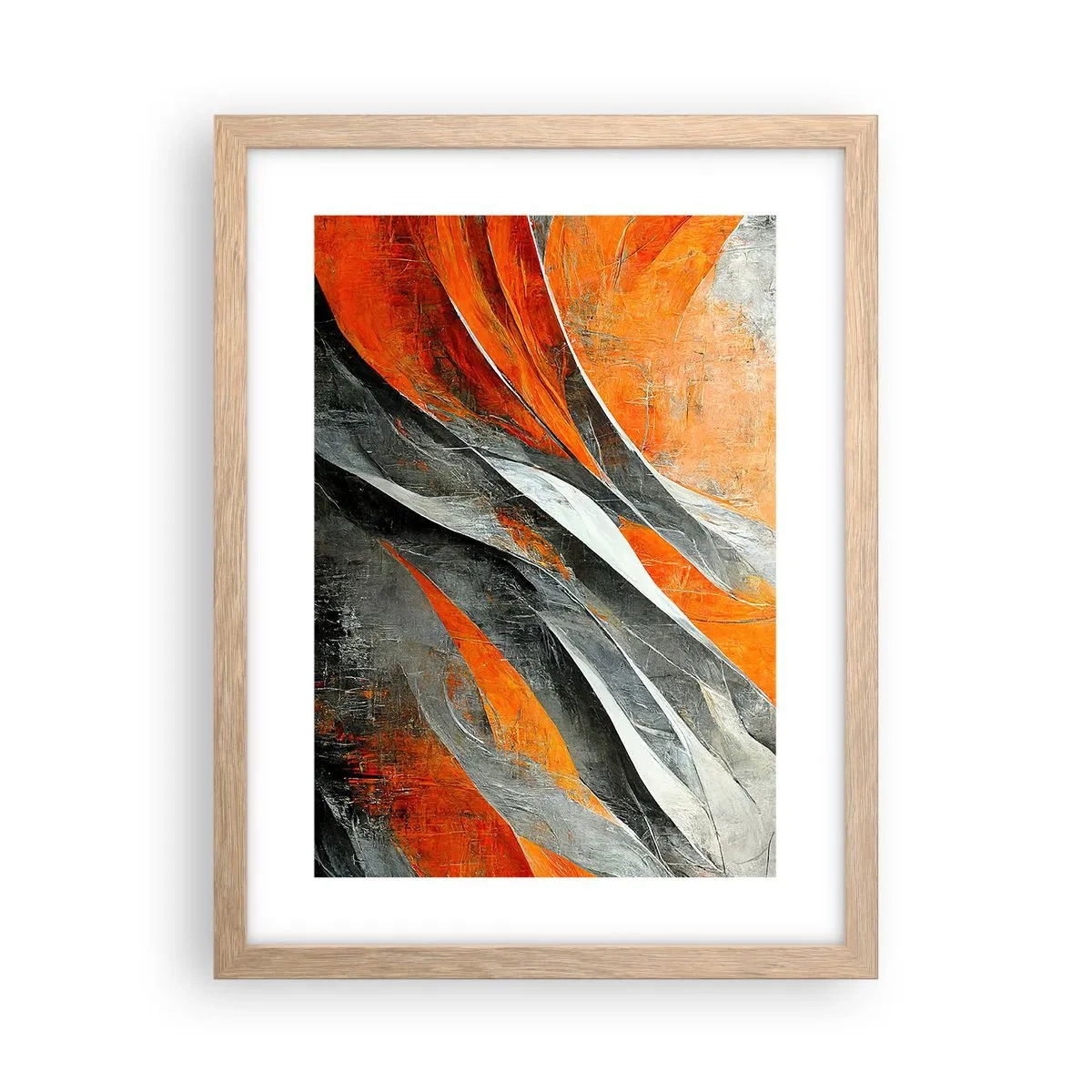 Poster în ramă de stejar deschis - Căldură și frig - 30x40 cm