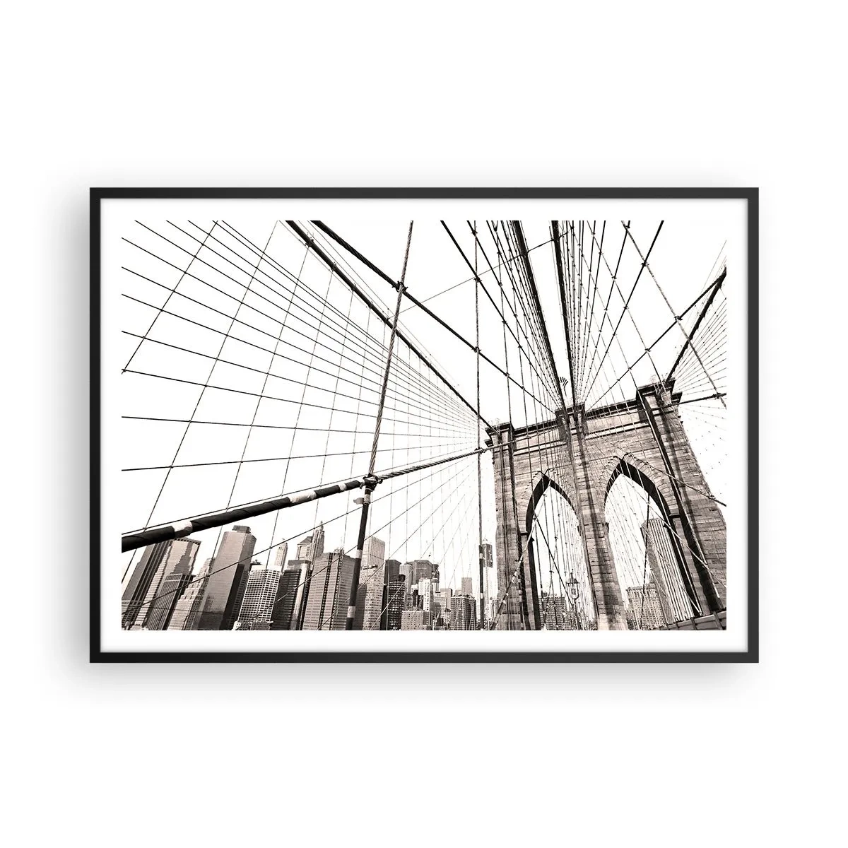 Poster în ramă neagră - Catedrala din New York - 100x70 cm