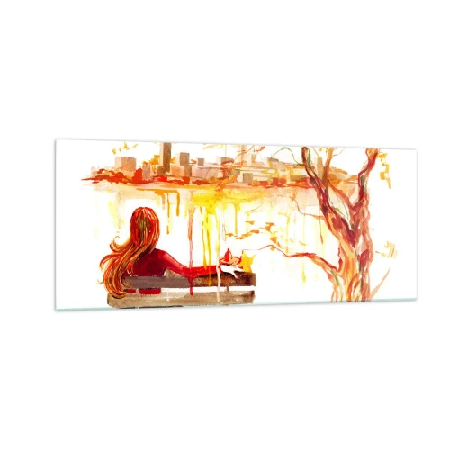 Tablou pe sticlă - Un moment de reflecție - 100x40 cm