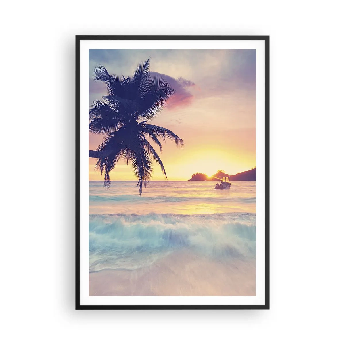 Poster în ramă neagră - O seară în golf - 70x100 cm