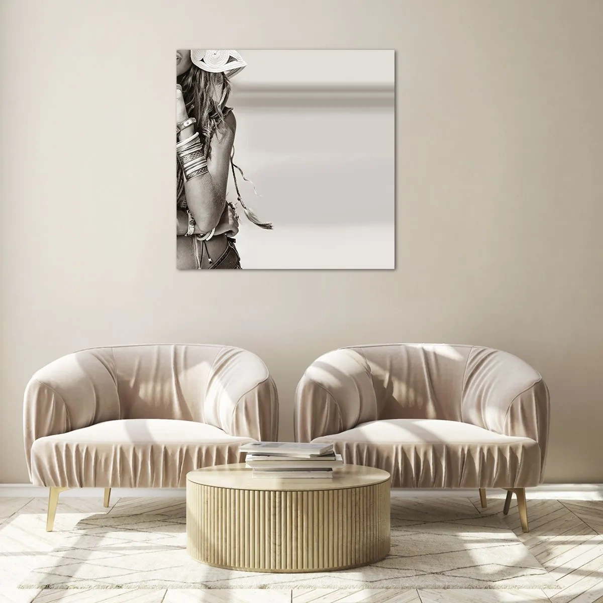 Tablou pe sticlă - Ca o fată - 70x70 cm