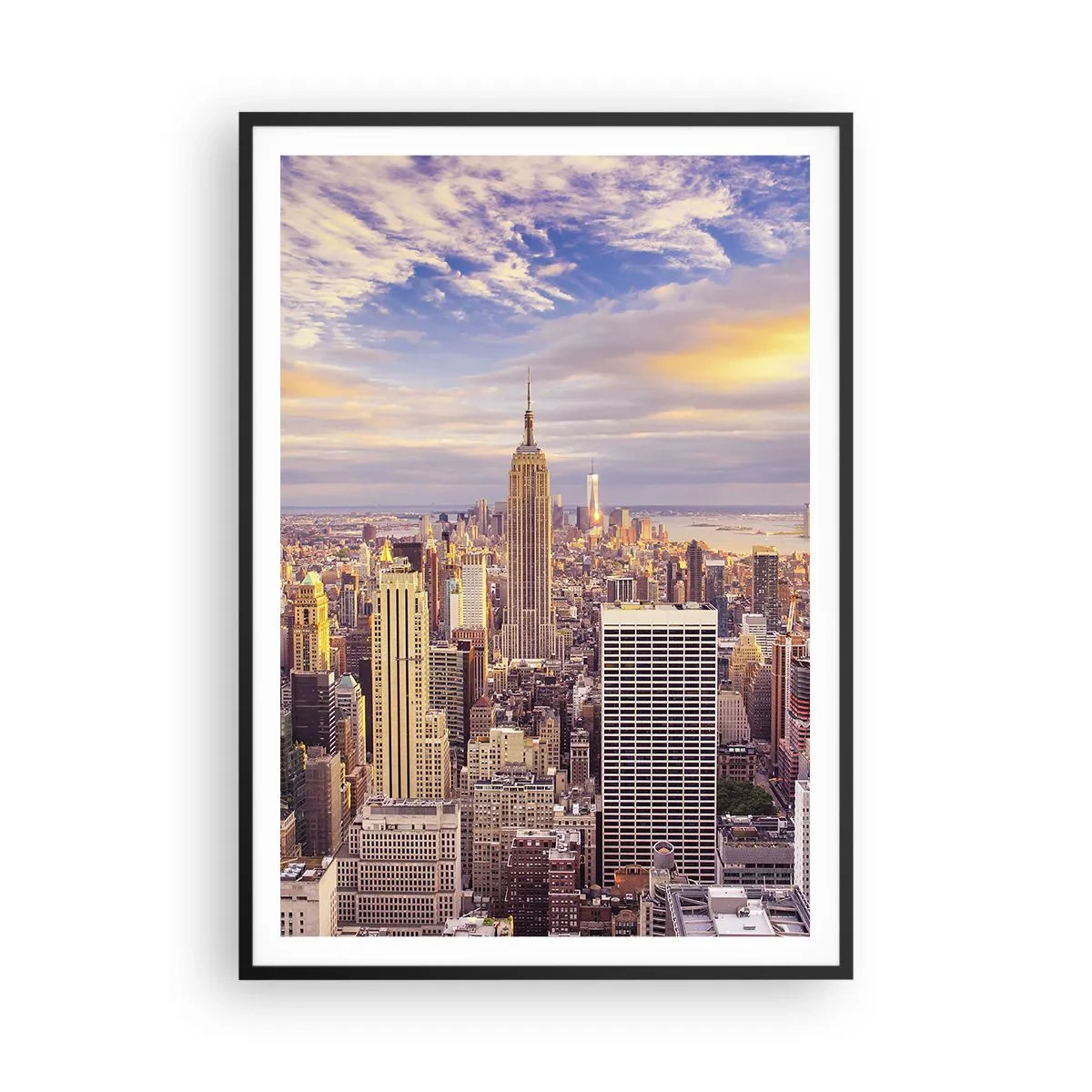 Poster în ramă neagră - Ajungeți la nori înșiși - 70x100 cm