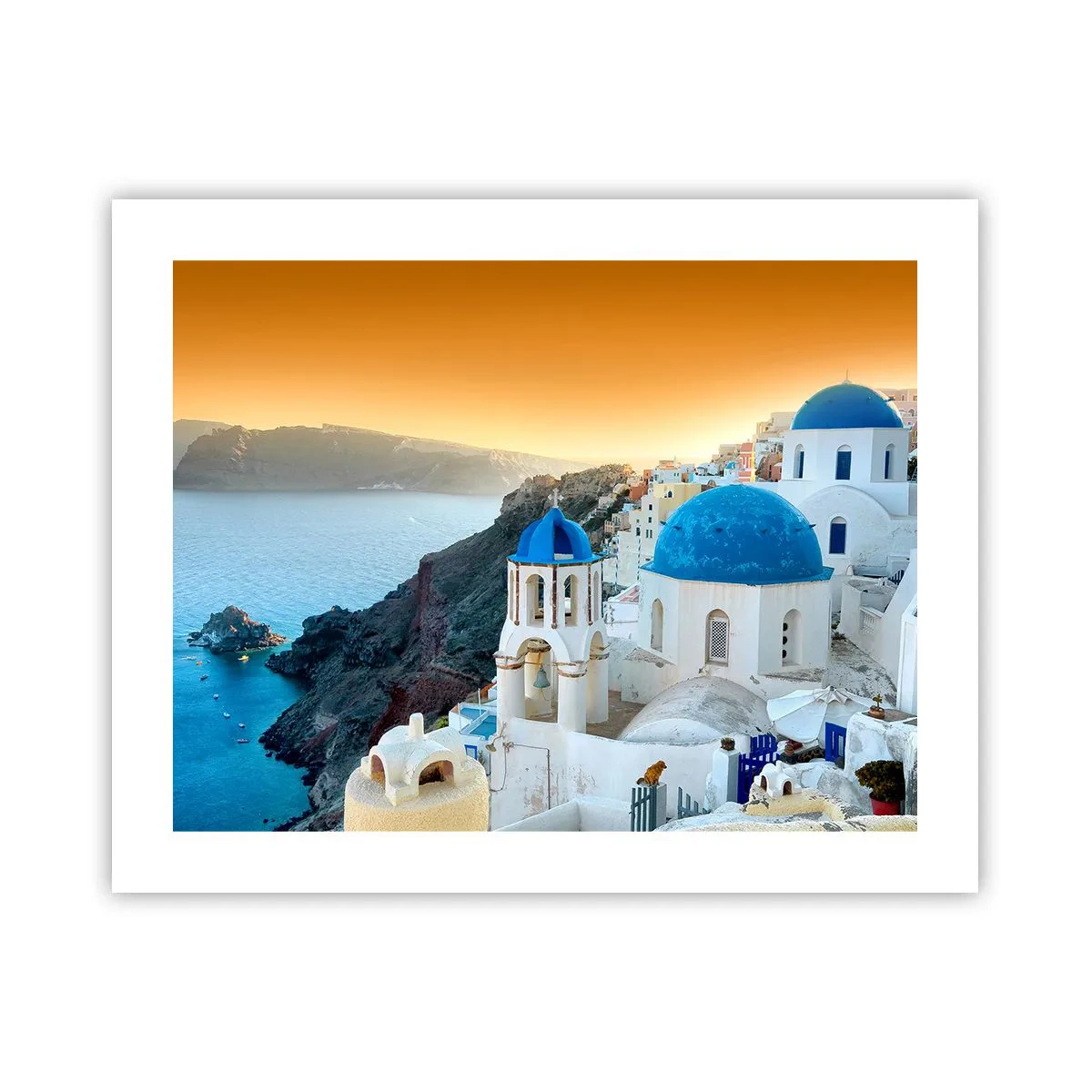 Poster - Santorini - îmbrățișat de stânci - 50x40 cm