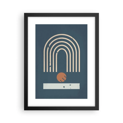 Poster în ramă neagră - Geometrie în funcție de rodie - 30x40 cm