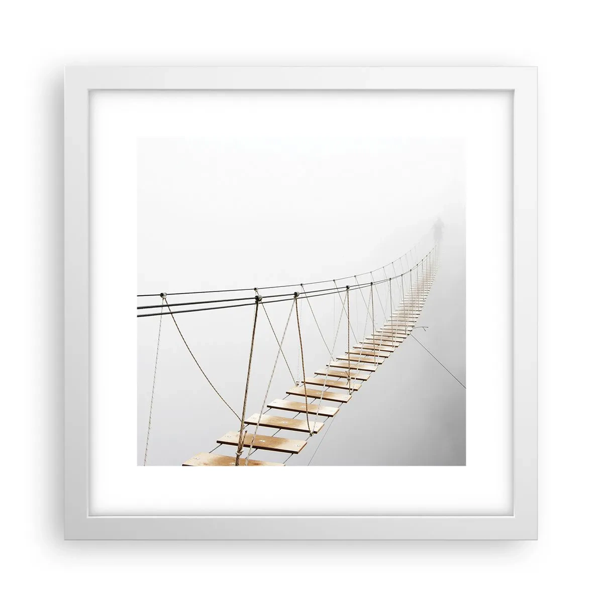 Poster în ramă albă - Unde te va duce? - 30x30 cm