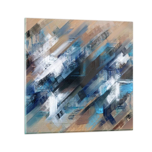 Tablou pe sticlă - Pe o pantă albastră - 60x60 cm