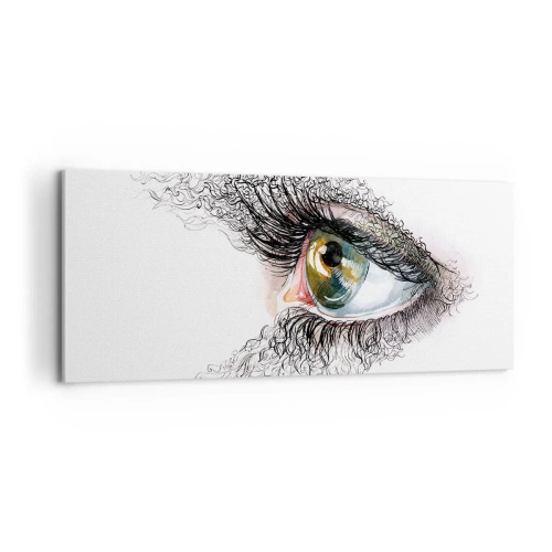 Tablou pe pânză - Privește direct în suflet - 100x40 cm