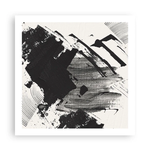 Poster - Abstracție - expresie de negru - 60x60 cm