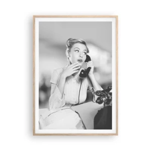 Poster în ramă de stejar deschis - Bună ziua, suntem în anii '50. - 70x100 cm