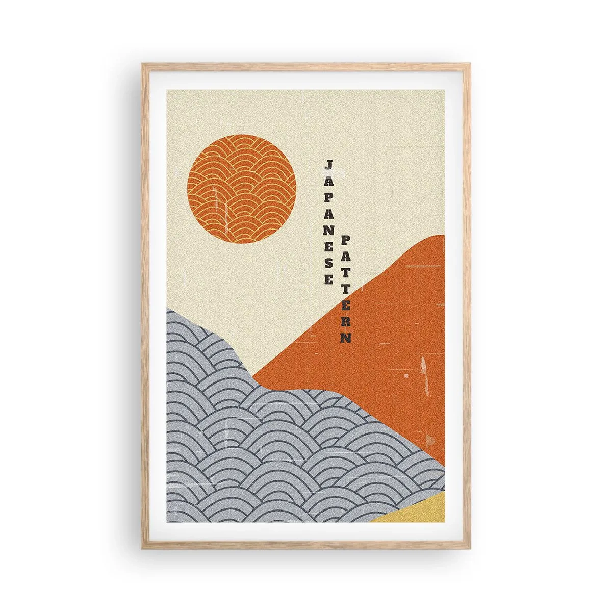 Poster în ramă de stejar deschis - În stil japonez - 61x91 cm