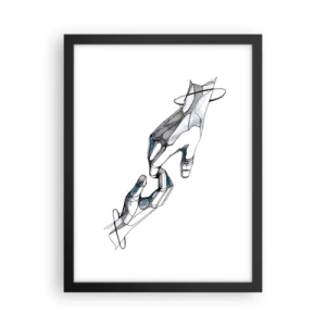 Poster în ramă neagră - Gest frumos - 30x40 cm