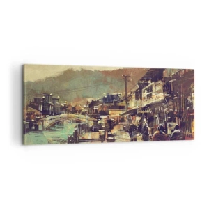 Tablou pe pânză - Viața ca o bogăție de gri - 100x40 cm