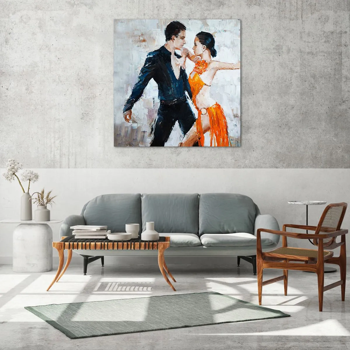 Tablou pe sticlă - Dirty dancing - 70x70 cm