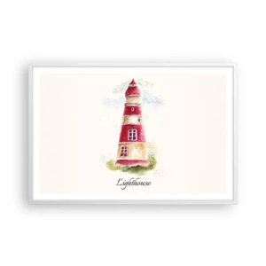 Poster în ramă albă - Întotdeauna vreme bună - 91x61 cm