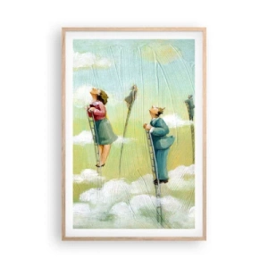 Poster în ramă de stejar deschis - Urmează-ți visul - 61x91 cm