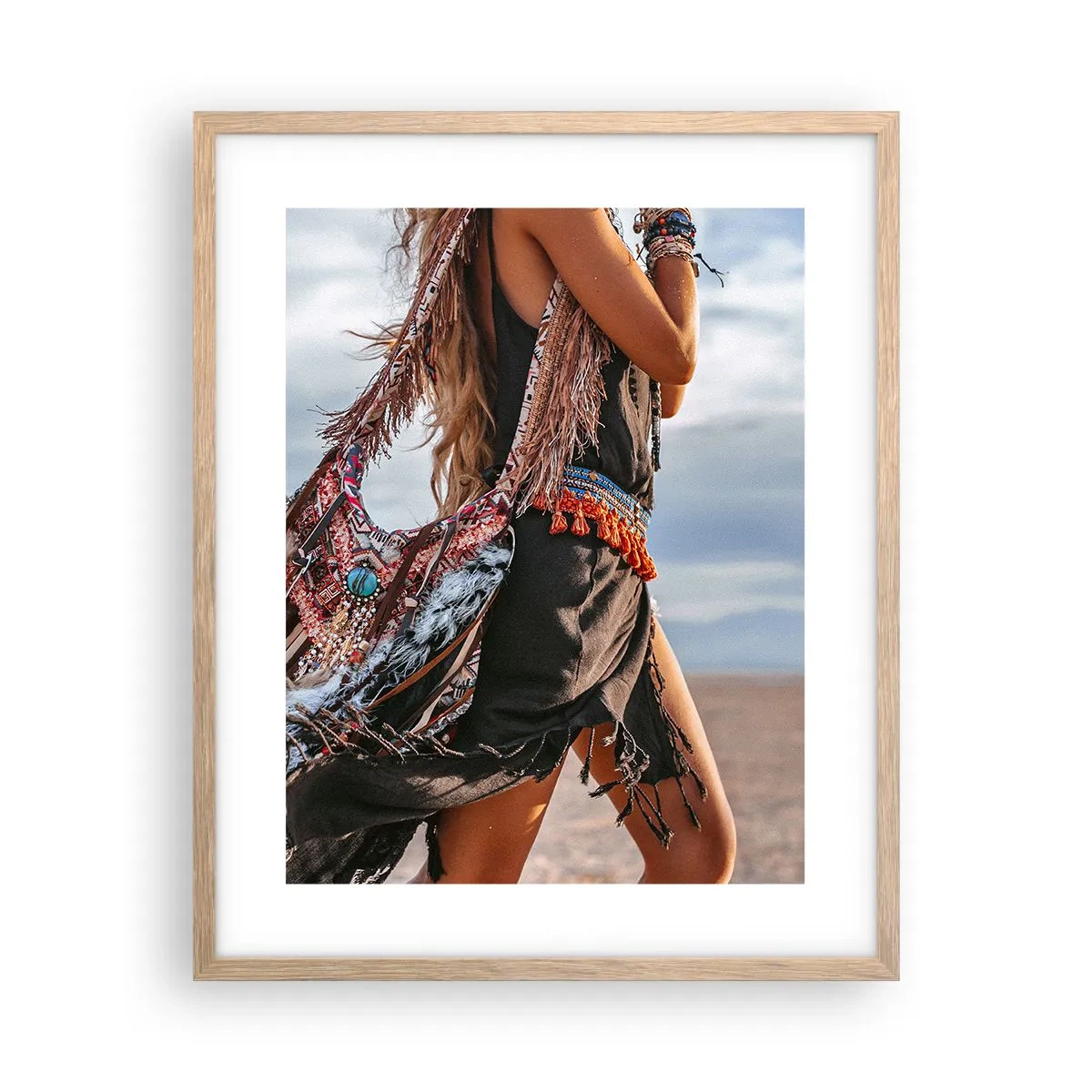 Poster în ramă de stejar deschis - Iubita șamanului - 40x50 cm