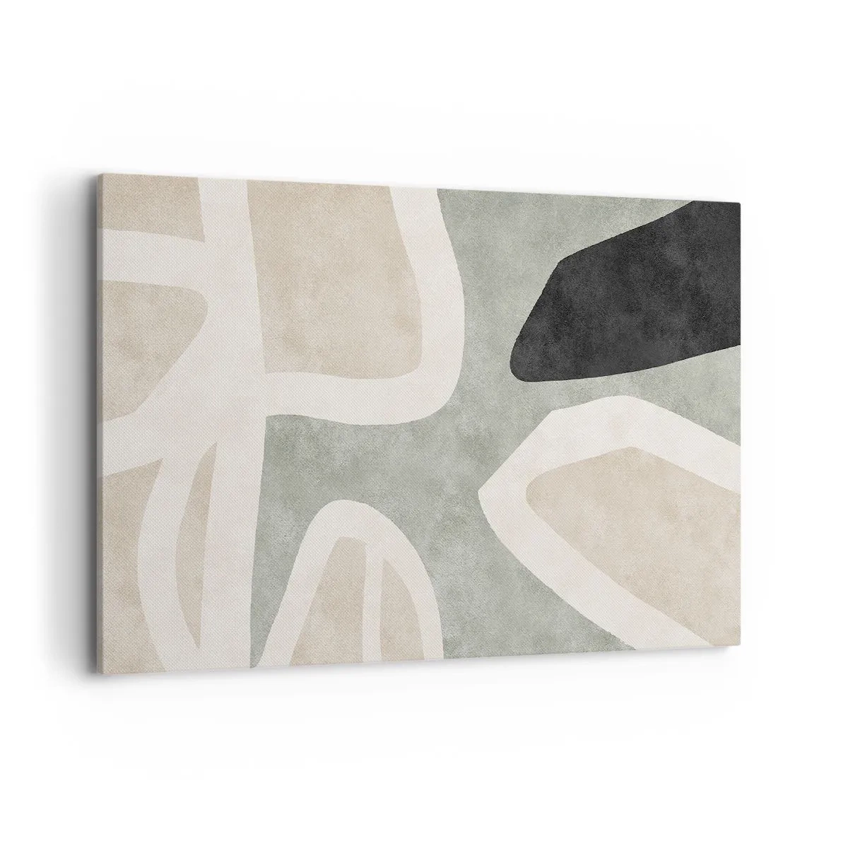 Tablou pe pânză - Compoziție cu motiv negru - 100x70 cm