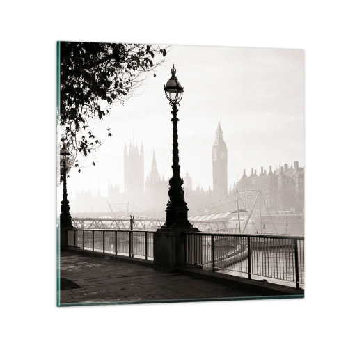 Tablou pe sticlă - Londra de dimineața - 30x30 cm