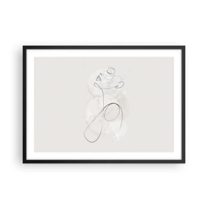 Poster în ramă neagră - Spirala frumuseții - 70x50 cm