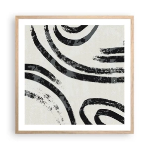 Poster în ramă de stejar deschis - Pe jumătate oprit - 60x60 cm