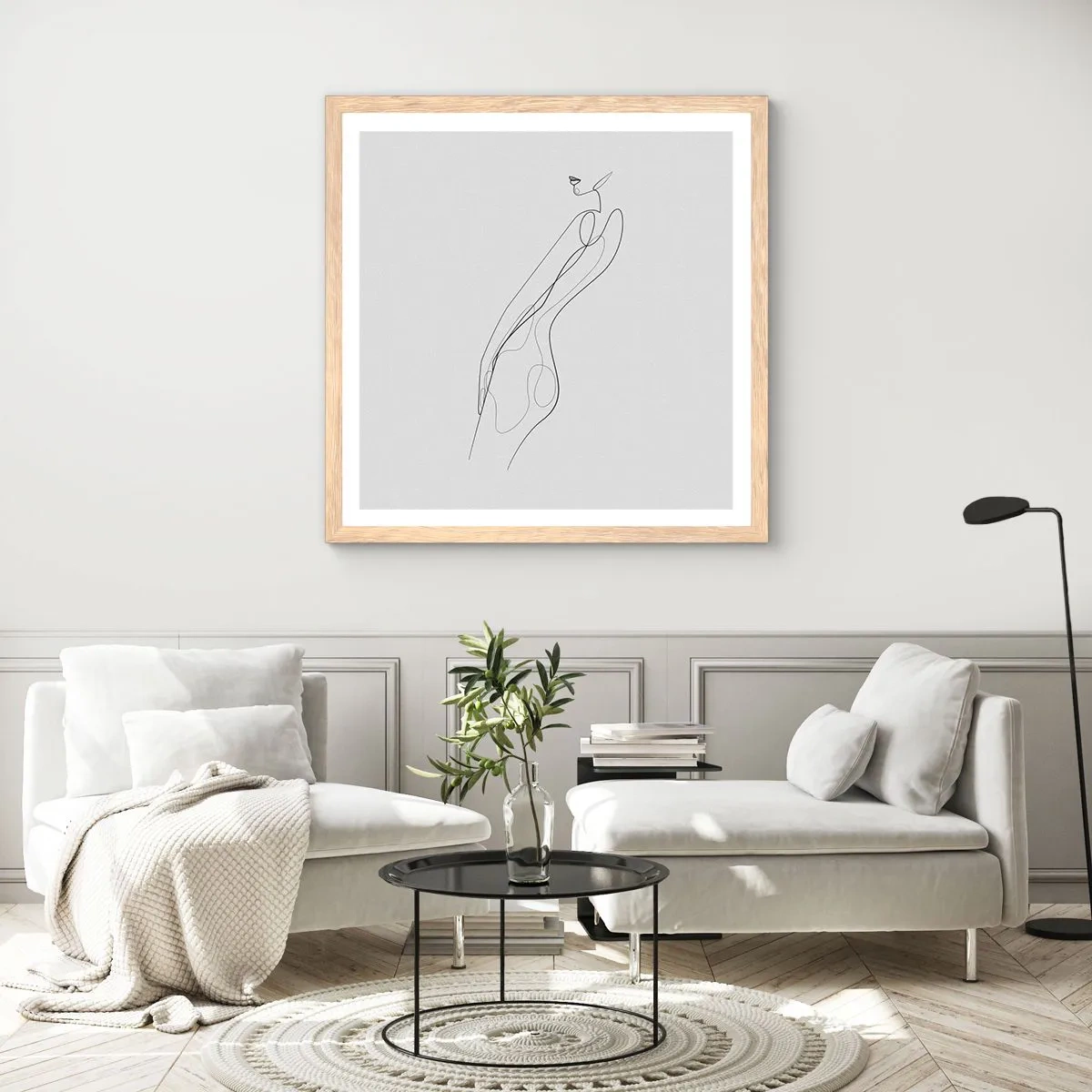 Poster în ramă de stejar deschis - Abia o promisiune - 40x40 cm