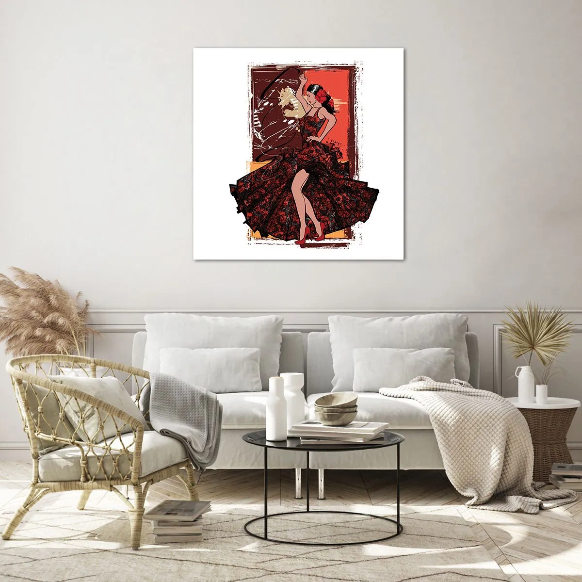 Tablou pe sticlă - În ritmul inimii - 50x50 cm