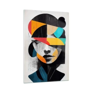 Tablou pe sticlă - Portret intern multicolor - 70x100 cm