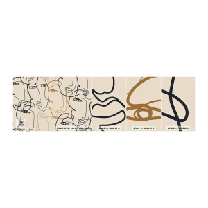 Mostră tapet autocolant Deluxe Sticker - Portret multiplicat - Abstracția, Față, Grafică - 100x30 cm
