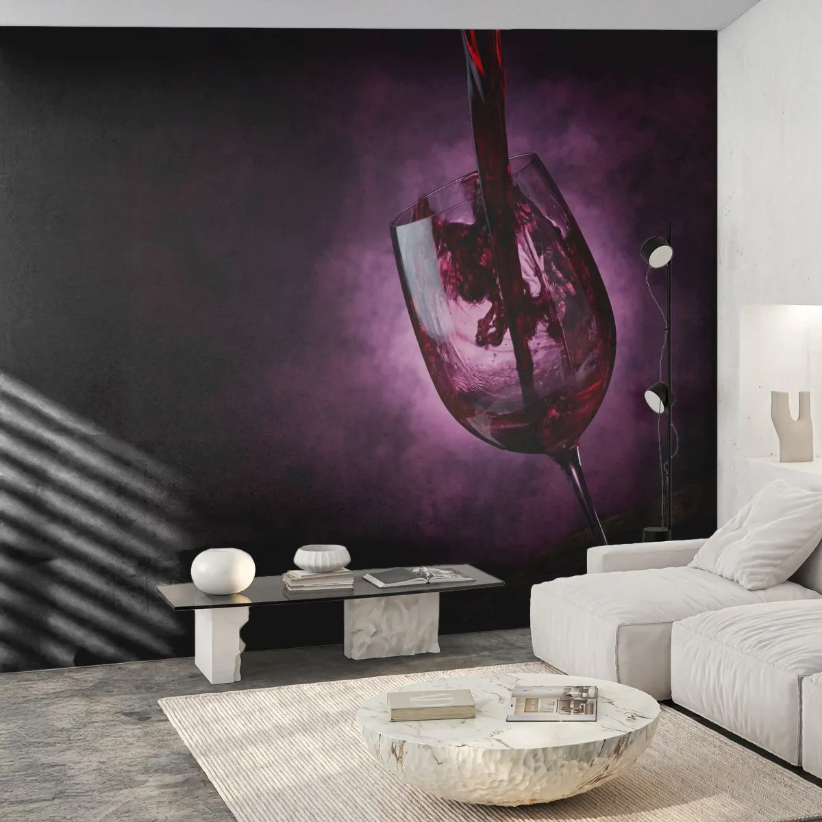 Tapet Premium Canvas - Stacojiu? Carmin? Nu, rubin. - Sticlă, Vin roșu, Bucată - 250x175 cm