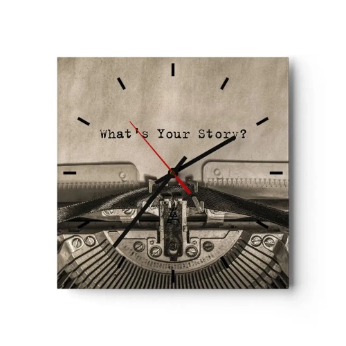 Ceas de perete - Ceas pe sticlă - Spune-mi - 30x30 cm